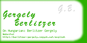 gergely berlitzer business card